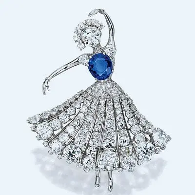 Брошь Ballerina от Van Cleef & Arpels с сапфирами и бриллиантами